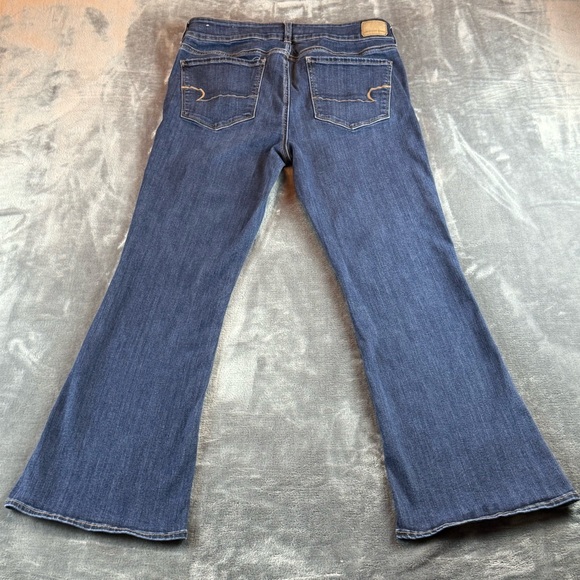American Eagle Women's Jeans Hi-Rise Artist Flare Super Stretch Size 16 - Picture 2 of 9